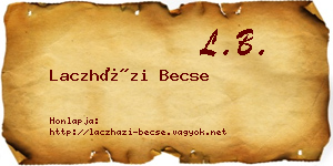 Laczházi Becse névjegykártya